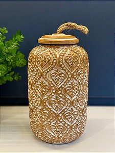 Potiche - Cerâmica - Marrom - 29CM