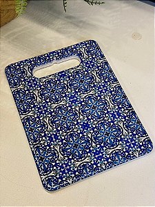 Tábua Turca - Cerâmica - Pequeno - Azul e Branco