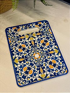 Tábua Turca - Cerâmica - Pequeno - Azul e Amarelo