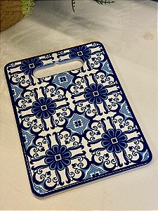 Tábua Turca - Cerâmica - Pequeno - Azul e Branco