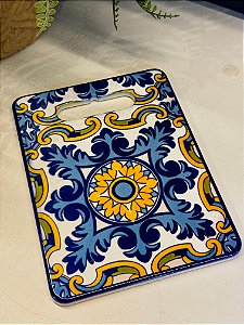Tábua Turca - Cerâmica - Pequeno - Azul e Amarelo
