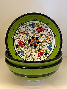 Bowl - Cerâmica - Turquia - Verde Claro - Tamanho Grande