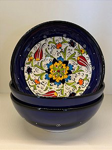 Bowl - Cerâmica - Turquia - Azul Escuro - Tamanho Grande