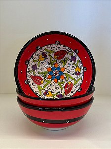 Bowl - Cerâmica - Turquia - Vermelho - Tamanho Médio