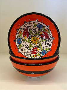 Bowl - Cerâmica - Turquia - Laranja - Tamanho Médio