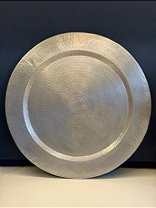 Prato de Parede -  Relevo - Metal - Prata - 60CM