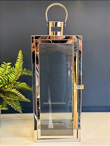 Lanterna - Metal - Prata - 47CM