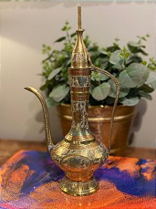 Jarra Ânfora - Bronze - Decorativa - Dourada - P