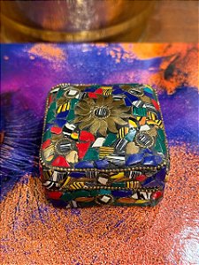 Porta Joias - Metal - Feito à mão - Colorido - G