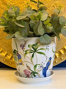 Cachepot em Cerâmica - Pássaros - 25CM