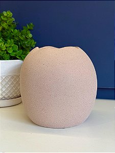 Vaso Decorativo - Cerâmica - Rosa Claro - 17CM