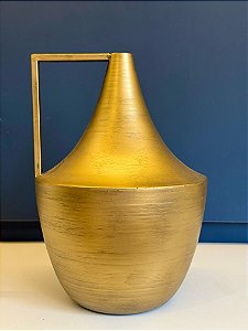 Vaso Decorativo - Metal - Dourado - 29CM