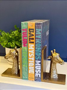 Aparador de Livros Girafa - Metal - Dourado