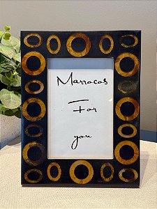 Porta Retrato - Resina - Foto 10 x 15 - Preto e Marrom