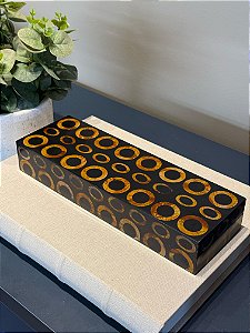 Caixa Decorativa - Resina - Preto e Marrom