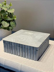 Caixa Decorativa - Resina - Cinza