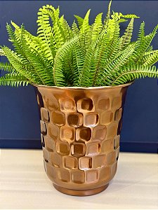 Cachepot em Alumínio - Cobre - 24CM