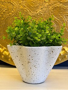 Cachepot em Ceramica - Branco - 19,5CM