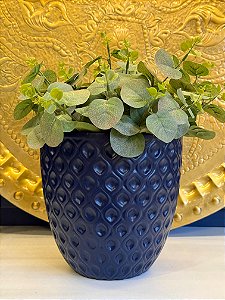 Cachepot em Ceramica - Azul - 20CM
