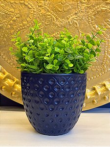 Cachepot em Ceramica - Azul - 15,5CM
