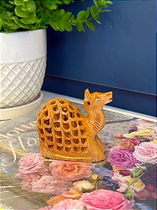 Camelo Decorativo - Madeira - 7cm