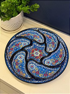 Petisqueira com Prato - Cerâmica - Turquia - Azul