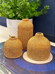 Trio Mini Vasos em Resina