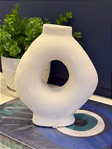 Vaso Decorativo - Cerâmica - Off White - M