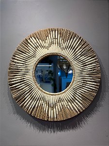 Espelho Mandala - Palha - 70CM