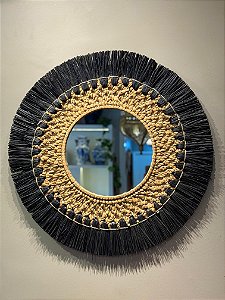 Espelho Mandala - Palha - 69,5CM