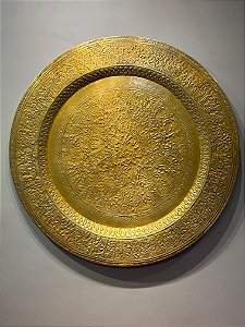 Prato de Parede -  Relevo - Metal - Dourado - 90CM