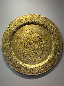 Prato de Parede -  Relevo - Metal - Dourado - 90CM