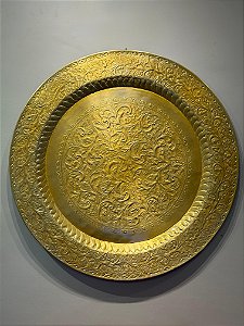 Prato de Parede -  Relevo - Metal - Dourado - 90CM