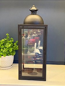 Lanterna - Metal - Preto - 54CM