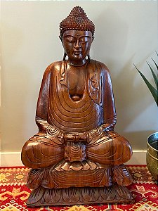 Buda Sentado - Madeira - 1MT