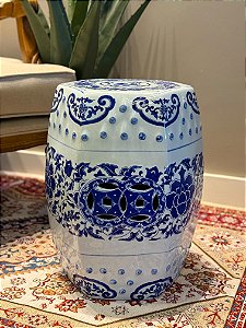 Seat Garden - Cerâmica - Branco e Azul