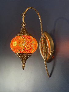 Arandela Turca - Bivolt - Médio - Laranja e Vermelha