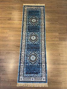 Tapete - Passadeira - índia - 0,66x2,10 - Azul Claro