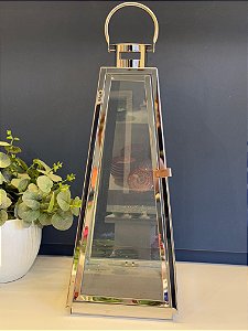 Lanterna - Metal - Prata - 53CM