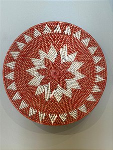 Mandala Decorativa - Ratan - Laranja - 50CM