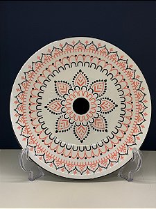 Saladeira - Cerâmica - Rosa e Preto