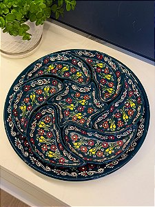 Petisqueira com Prato - Cerâmica - Turquia - Verde