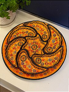Petisqueira com Prato - Cerâmica - Turquia - Amarelo