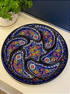 Petisqueira com Prato - Cerâmica - Turquia - Azul