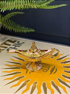 Lâmpada Mágica - Metal - Rosa Claro e Dourada - P