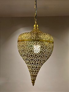 Luminária de Teto Metal Dourada