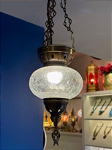 Luminária de Teto Turca Transparente Pequena