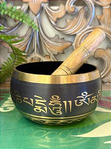 Sino Tibetano Preto e Dourado G