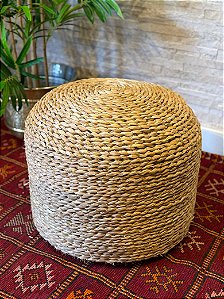 Puff - Palha Natural - Redondo