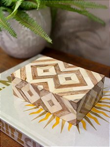 Caixa Decorativa - Osso - Marrom - 15X10